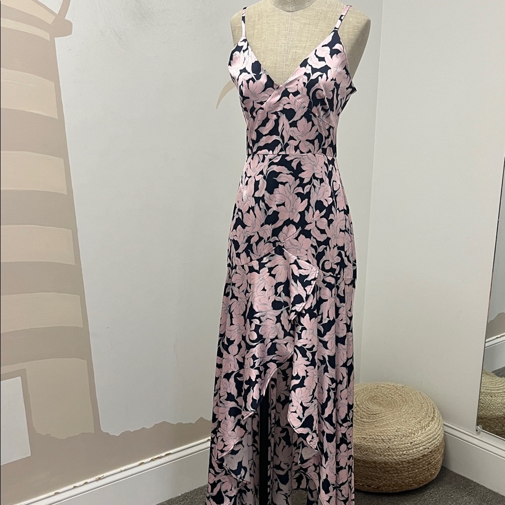 Hutch high low navy dress